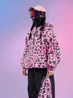 Doorek Pink Leopard Snow Anorak - Unisex - Image 4